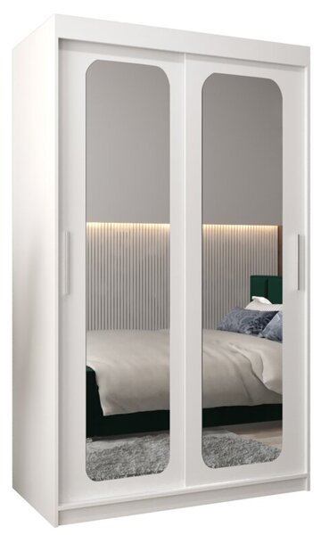 Szafa przesuwna garderoba Promo T3 120 wys. 200 cm biaÅy + biaÅy