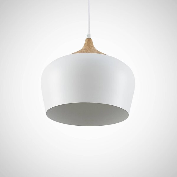 Lampa wisząca Vilsera Lindby, możliwość ściemniania, biały / opal, salon / jadalnia, metal, skandynawski