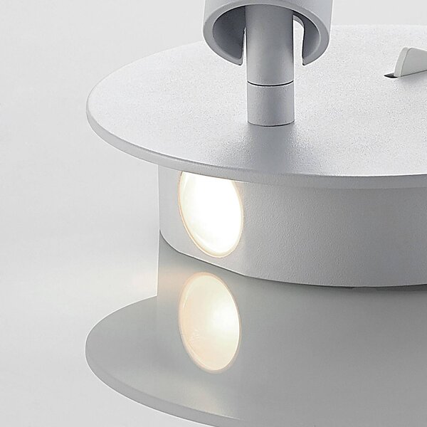 Kinkiet LED Magya Lucande, biały / opal, salon / jadalnia, aluminium, nowoczesny