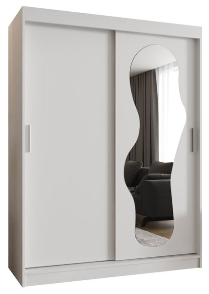 Szafa przesuwna z lustrem garderoba Ultra 150 wys. 200 cm biaÅy