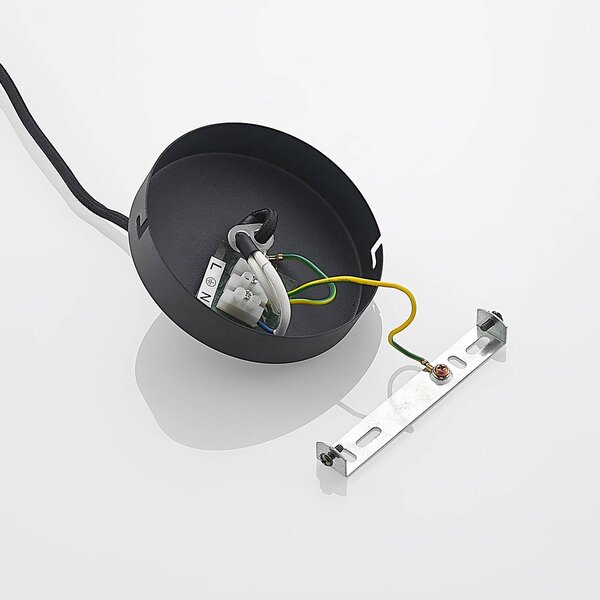 Lampa wisząca Jurian Lindby, możliwość ściemniania, aluminiowy / szary / cynkowy, salon / jadalnia, metal, nowoczesny
