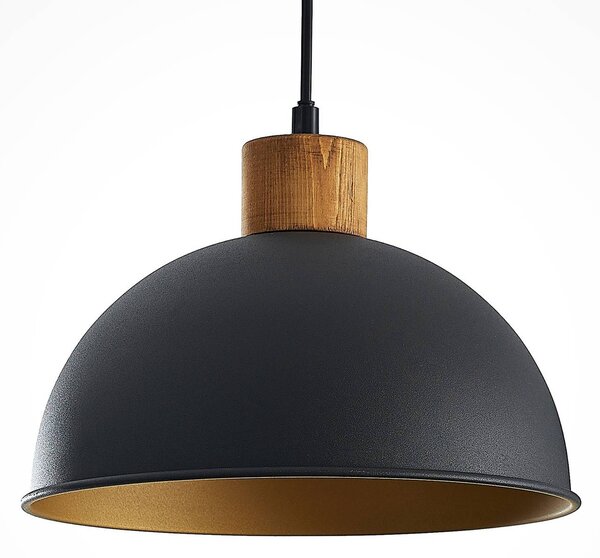 Lampa wisząca Flurin Lindby, możliwość ściemniania, czarny, salon / jadalnia, metal, nowoczesny