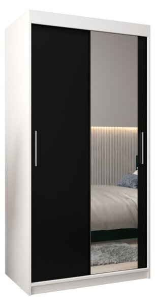 Szafa przesuwna garderoba Tokyo 2 100 wys. 200 cm biaÅy + czarny