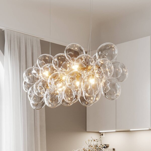 By Rydéns Lampa wisząca szklana Gross Bar, możliwość ściemniania, przezroczysty / transparentny, salon / jadalnia, szkło