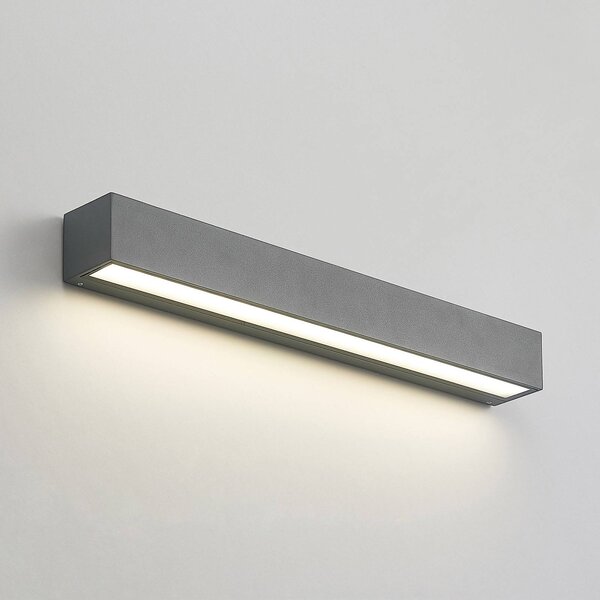 Kinkiet zewnętrzny LED Lengo Arcchio, czarny, aluminium, nowoczesny