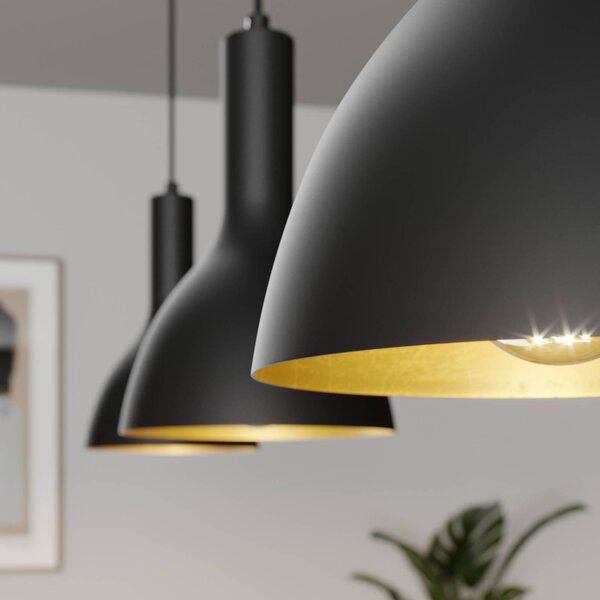 Lampa wisząca Cosmina Arcchio, możliwość ściemniania, czarny, kuchnia, metal, nowoczesny