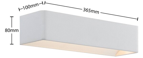 Kinkiet LED Karam Arcchio, możliwość ściemniania, biały / opal, salon / jadalnia, aluminium, nowoczesny