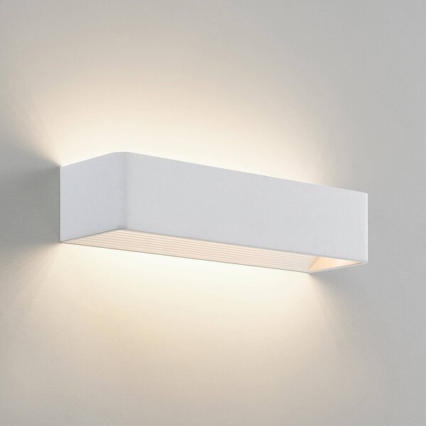 Kinkiet LED Karam Arcchio, możliwość ściemniania, biały / opal, salon / jadalnia, aluminium, nowoczesny
