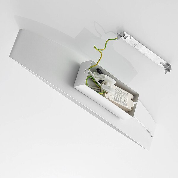 Kinkiet LED Jelle Arcchio, możliwość ściemniania, biały / opal, salon / jadalnia, aluminium, nowoczesny