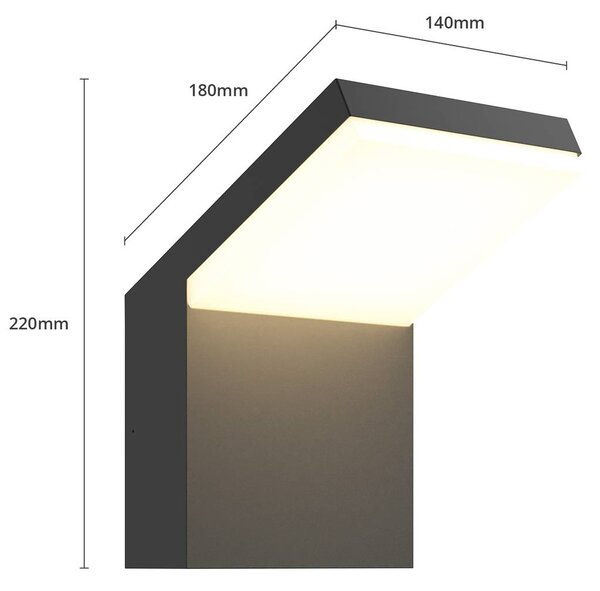 Kinkiet zewnętrzny LED Yolena Arcchio, czarny, aluminium, nowoczesny