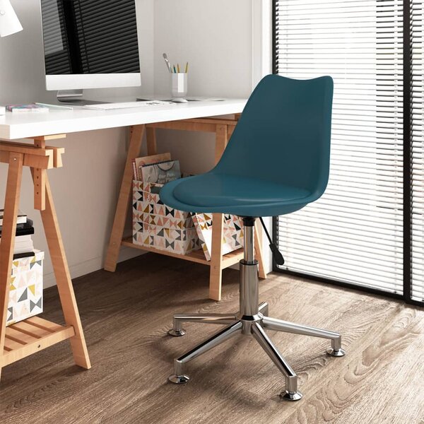 Obrotowe krzesło biurowe, turkusowe, sztuczna skóra
