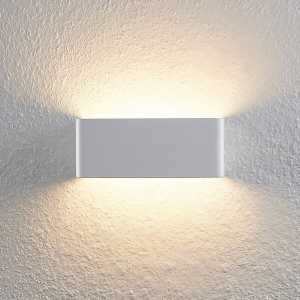 Kinkiet LED Karam Arcchio, biały / opal, salon / jadalnia, aluminium, nowoczesny