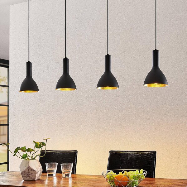 Lampa wisząca Cosmina Arcchio, możliwość ściemniania, czarny, kuchnia, metal, nowoczesny