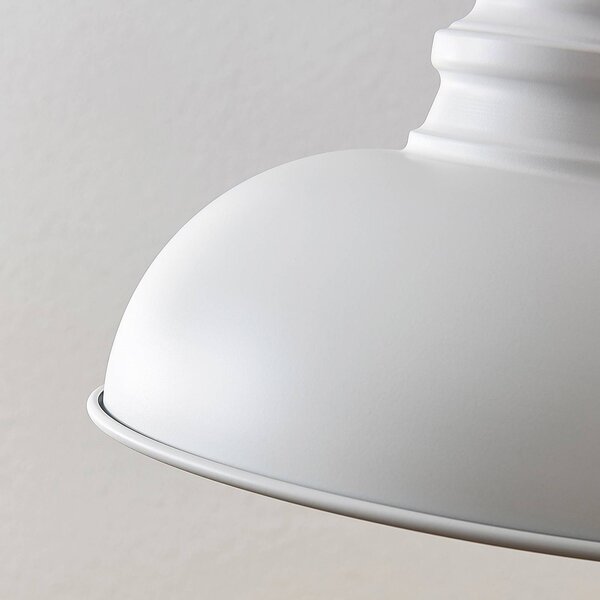 Lampa wisząca Cliona Lindby, możliwość ściemniania, biały / opal, salon / jadalnia, metal, vintage