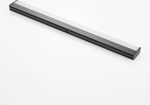 Kinkiet Ulisan Lindby, czarny, łazienka, aluminium, nowoczesny