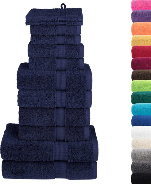 12-cz. zestaw ręczników premium SOLUND, granatowy, 600 g/cm²
