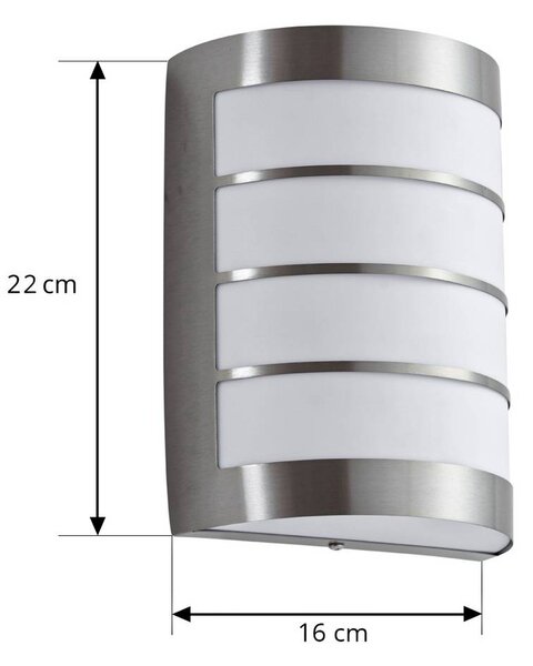Kinkiet zewnętrzny Noyan Lindby, możliwość ściemniania, aluminiowy / szary / cynkowy, stal szlachetna, nowoczesny