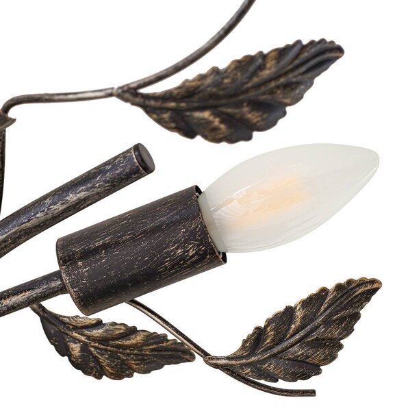 Lampa sufitowa Yos Lindby, możliwość ściemniania, czarny, sypialnia, metal, florentyński