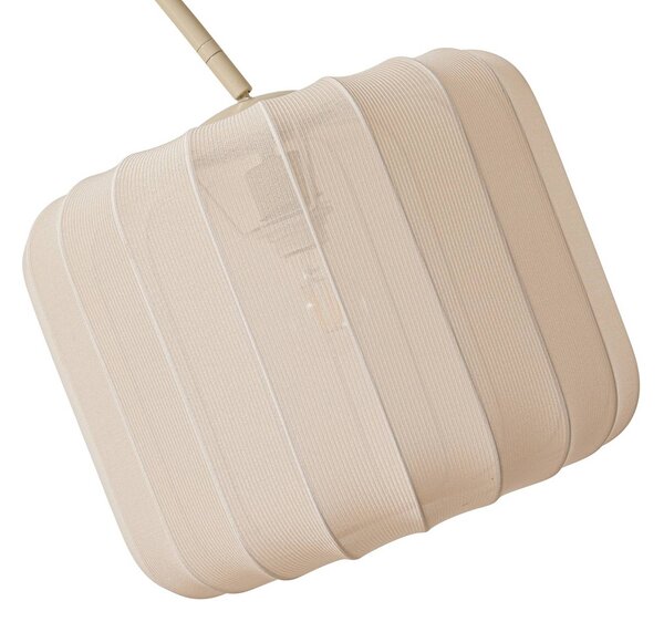 Lampa łukowa - lampa stojąca Helin Lindby, kremowy / amber, salon / jadalnia, tkanina / materiał / jedwab, nowoczesny