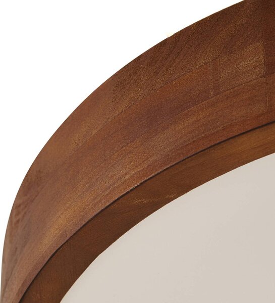 Lampa sufitowa Tanju Lindby, możliwość ściemniania, ciemne drewno, salon / jadalnia, drewno