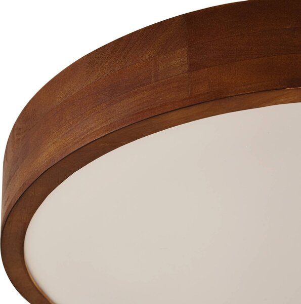 Lampa sufitowa Tanju Lindby, możliwość ściemniania, ciemne drewno, salon / jadalnia, drewno