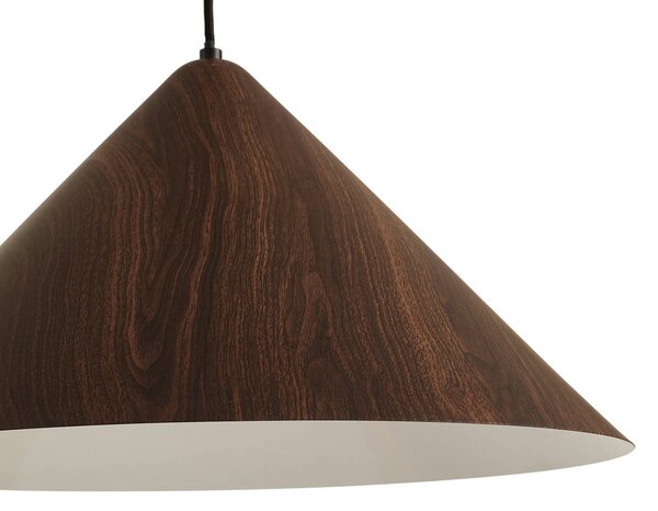 Lampa wisząca Clarine Lindby, możliwość ściemniania, ciemne drewno, salon / jadalnia, metal, nowoczesny