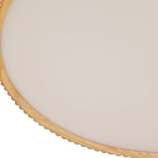 Lampa sufitowa LED Velua Lindby, możliwość ściemniania, jasne drewno, salon / jadalnia, drewno, nowoczesny