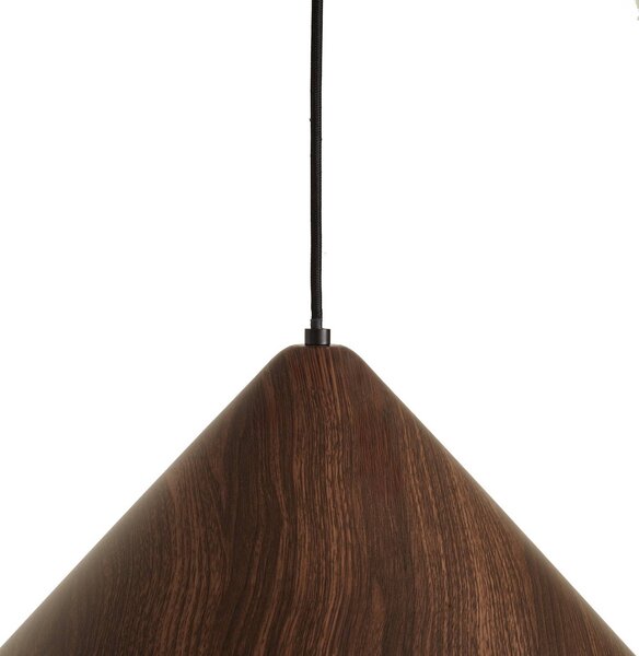 Lampa wisząca Clarine Lindby, możliwość ściemniania, ciemne drewno, salon / jadalnia, metal, nowoczesny