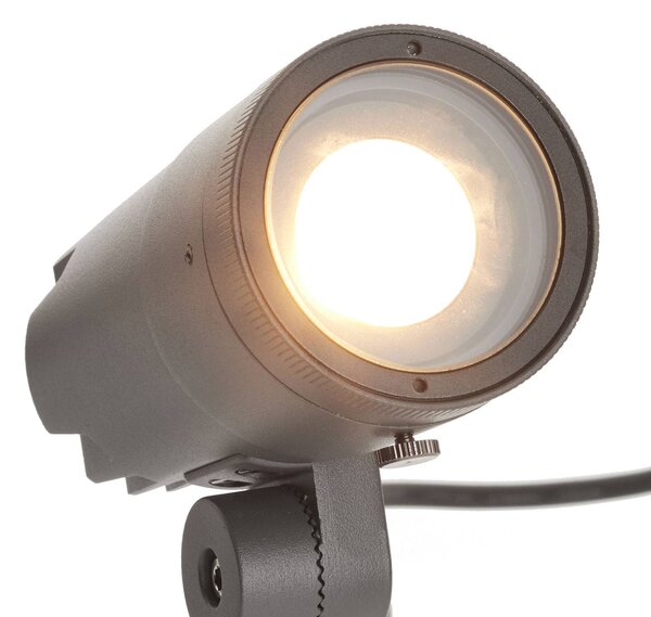 Reflektor zewnętrzny LED Daja ustawiany kąt wiązki Lucande, aluminiowy / szary / cynkowy, aluminium, nowoczesny