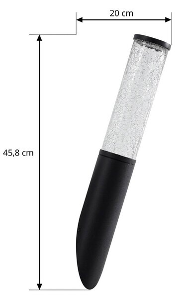 Kinkiet zewnętrzny Gavros Lindby, możliwość ściemniania, czarny, aluminium, nowoczesny