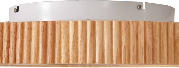 Lampa sufitowa LED Velua Lindby, możliwość ściemniania, jasne drewno, salon / jadalnia, drewno, nowoczesny