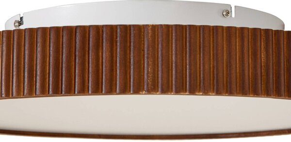 Lampa sufitowa LED Velua Lindby, możliwość ściemniania, ciemne drewno, salon / jadalnia, drewno, nowoczesny