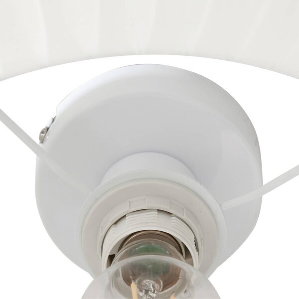 Lampa sufitowa Virelle Lindby, możliwość ściemniania, biały / opal, sypialnia, tkanina / materiał / jedwab