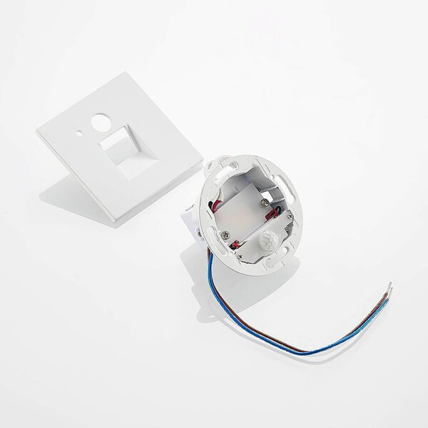 Oprawa wpuszczana LED Arcchio Neru, 7 cm, biała, kątowa, czujnik Neru, biały / opal, salon / jadalnia, aluminium, nowoczesny