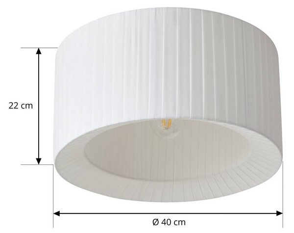Lampa sufitowa Virelle Lindby, możliwość ściemniania, biały / opal, sypialnia, tkanina / materiał / jedwab