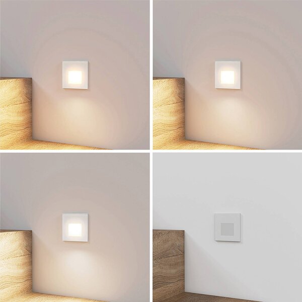 Oprawa wpuszczana LED Arcchio Vexi, 7,8 cm x cm, biała, CCT Vexi Arcchio, możliwość ściemniania, biały / opal, przedpokój, aluminium, nowoczesny