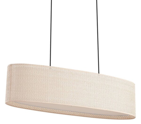 Lampa wisząca Soula Lindby, możliwość ściemniania, kremowy / amber, salon / jadalnia, tworzywo sztuczne, dworkowy / rustykalny