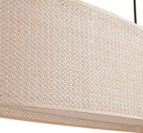 Lampa wisząca Soula Lindby, możliwość ściemniania, kremowy / amber, salon / jadalnia, tworzywo sztuczne, dworkowy / rustykalny