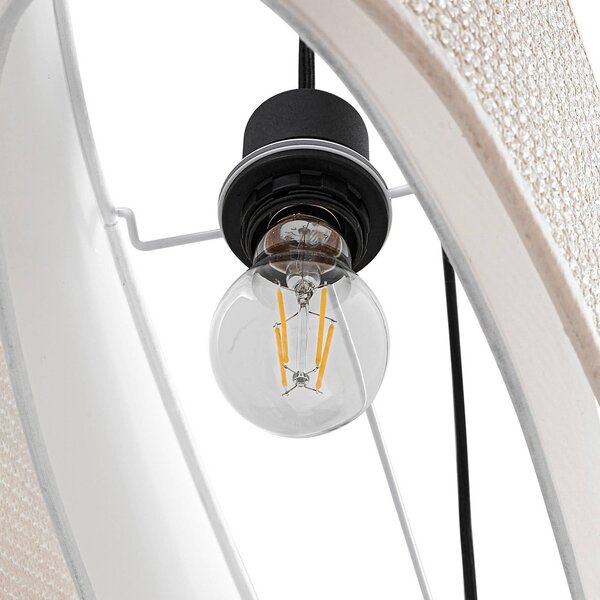 Lampa wisząca Soula Lindby, możliwość ściemniania, kremowy / amber, salon / jadalnia, tworzywo sztuczne, dworkowy / rustykalny