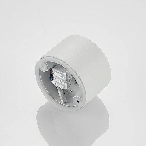 Arcchio downlight Nieva, GX53, biały, okrągły, Ø 10cm, metalowy Nieva Arcchio, możliwość ściemniania, biały / opal, przedpokój, aluminium, nowoczesny