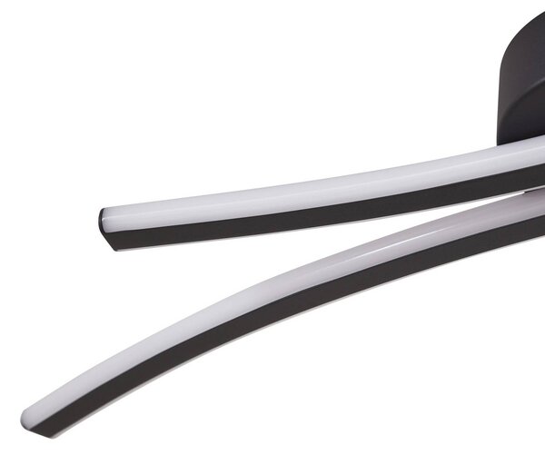 Lampa sufitowa LED Ravion Lindby, czarny, salon / jadalnia, aluminium, nowoczesny