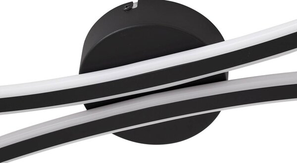 Lampa sufitowa LED Ravion Lindby, czarny, salon / jadalnia, aluminium, nowoczesny