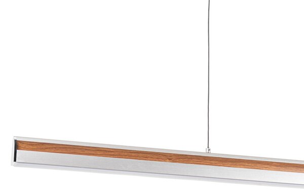 Lampa wisząca Lutana Lucande, możliwość ściemniania, jasne drewno, salon / jadalnia, metal, nowoczesny