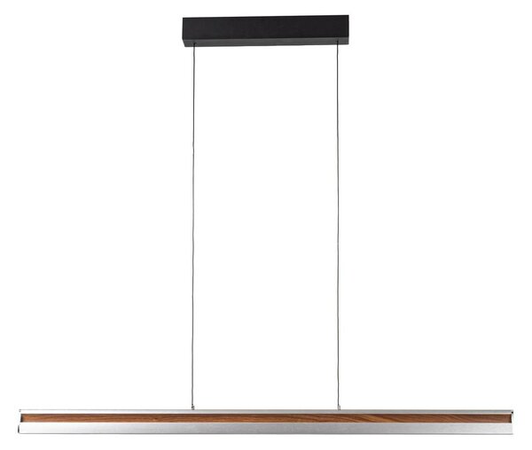 Lampa wisząca Lutana Lucande, możliwość ściemniania, jasne drewno, salon / jadalnia, metal, nowoczesny