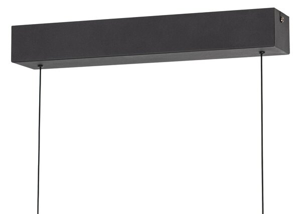Lampa wisząca Tarnin Lucande, możliwość ściemniania, czarny, salon / jadalnia, metal, nowoczesny