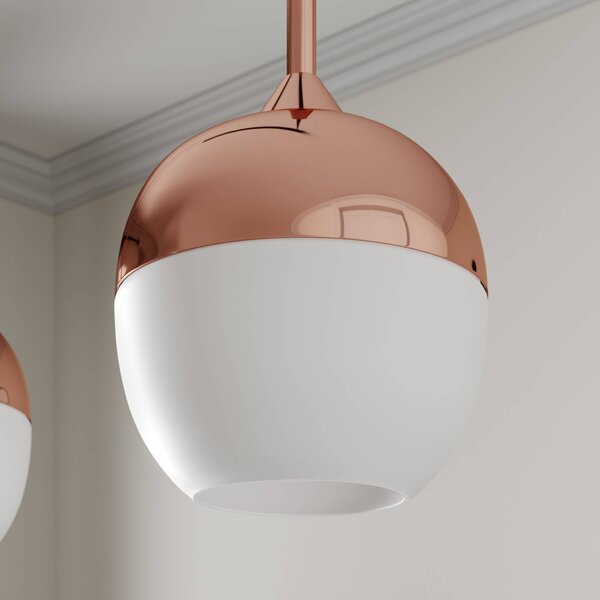 Lampa wisząca szklana Rangina Lindby, możliwość ściemniania, miedziany, salon / jadalnia, szkło, nowoczesny
