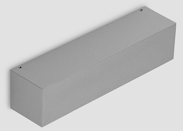 Kinkiet zewnętrzny LED Lengo Lucande, aluminiowy / szary / cynkowy, aluminium, nowoczesny