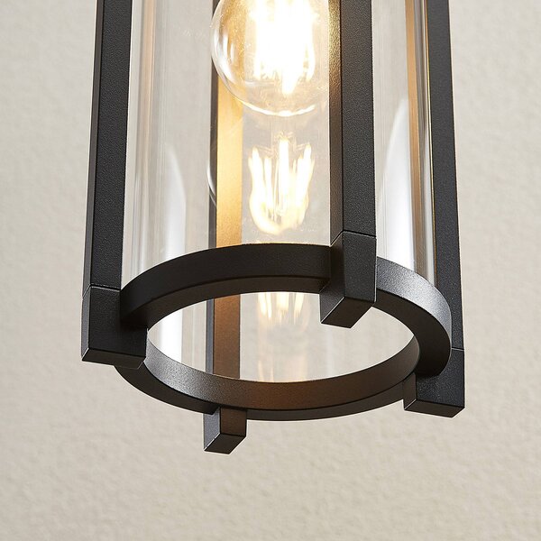 Lampa wisząca zewnętrzna Lucande Brienne, antracyt, aluminium, Ø 15 cm Brienne Lucande, możliwość ściemniania, aluminiowy / szary / cynkowy, aluminium, nowoczesny
