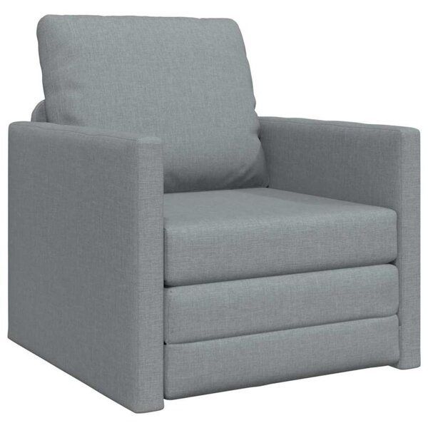 Sofa bed jasnoszary 74 x 77 x 81 cm tkanina