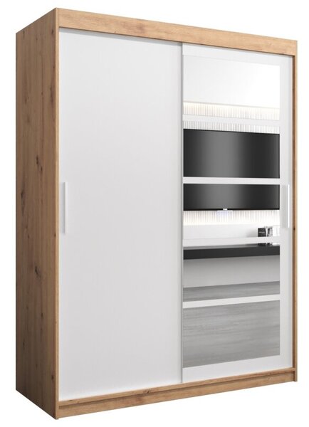 Szafa przesuwna garderoba Roma 1 150 wys. 200 cm artisan + biaÅy